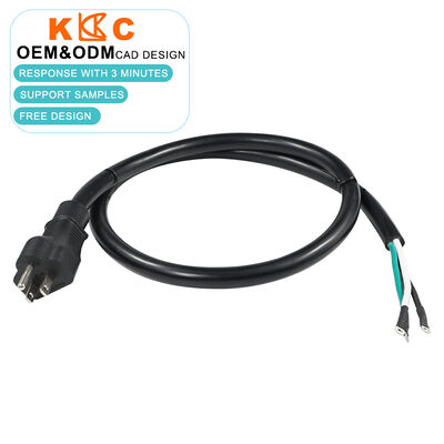 15Amp SJTW Oven Power Cord Waterproof Cover Ring Terminals Male Nema 5-15Pfor Home Appliances US Plug Standard