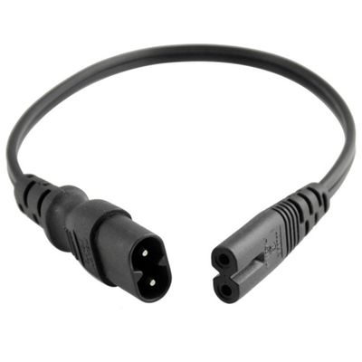 0.5M VDE 250V 2.5A H03VVH2-F 0.75MM2 2コア IEC C7 から IEC C8 電源延長コード