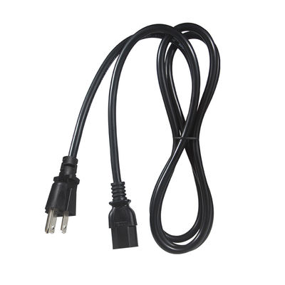 16AWG IEC320 3Pin to C13 NEMA USA ブラック/ホワイトのユニバーサルAC電源ケーブル