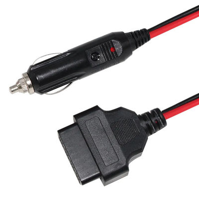 16フィート 12V-24V 安全認証付きの車両スキャナーのためのOBD2診断ケーブルへのユニバーサルカーシガライター