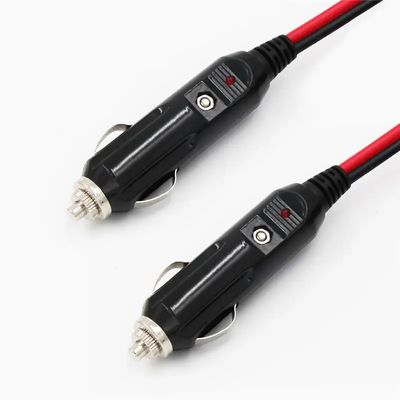 12-24V車用バッテリー充電器 シガーライターアダプター オス-オス