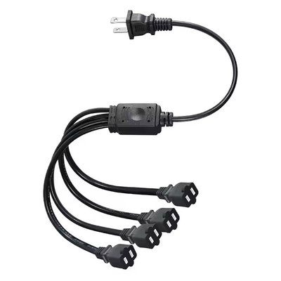 1〜4 NEMA 1-15P フラットプラグ パワースプリッタ - 空間節約 125V 15A マルチ・アウトレット拡張子