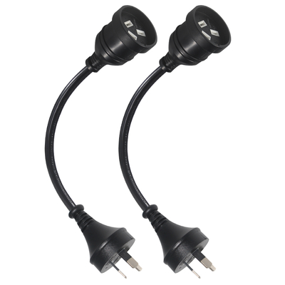 SAA認定AU 3Pin 男性から女性への電源延長コード