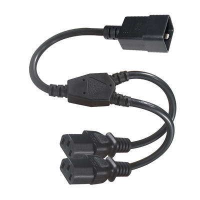 C20 - 2x C13 Y字型スプリッター電源コード 15A 250V 純銅