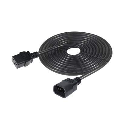 IEC C19 から C14 電源ケーブル 18-14AWG PVC ジャケット