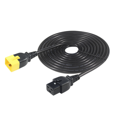 IEC C20 - C19 電源コード 14 AWG 250V 16A 黒 PVC
