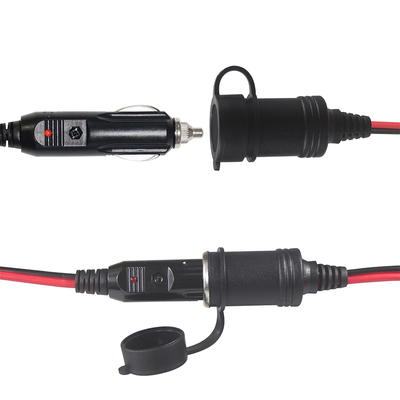 12V カー・タバコライターからダブル・ソケット・スプリッター 延長ケーブル アダプタ DC 電源 GPS ダッシュカメラ タブレット
