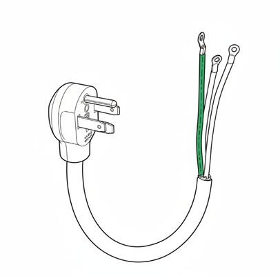 6AWG 125/250V 50A 3ポール NEMA 14-50 プラグから10リングラグ 2m 電源ケーブル リード キックトップ,レンジ,RV シェア供給