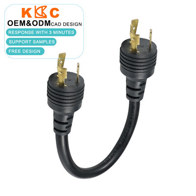 14AWG 15A NEMA L7-15P ロックプラグ - L7-15R ロックレセプタクル 1.5m ツイストロックアダプター延長コード、ステージ & 発電機用